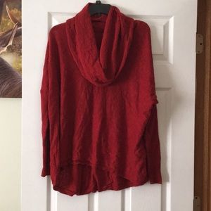 Red Cowl Neck Sweater!